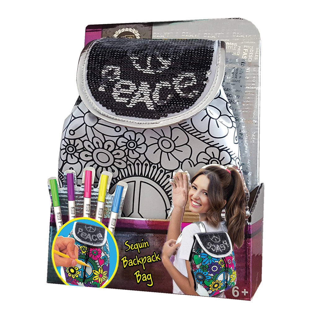 Fashion Time Backpack with Reversible Sequins