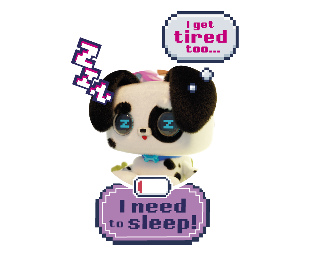 Pixel Hugs Electronic Plush (Black/White)