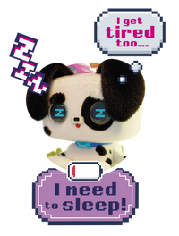 Pixel Hugs Electronic Plush (Black/White)
