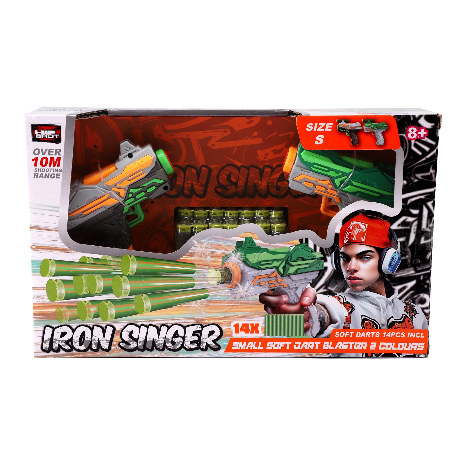 Hip Shot Combo Iron Singer (x2 Blaster) with x14 Darts