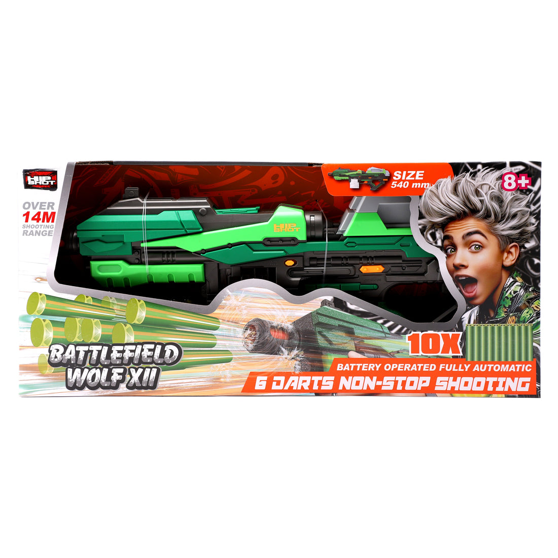 Hip Shot B/O Battlefield Wolf XII with x10 Darts