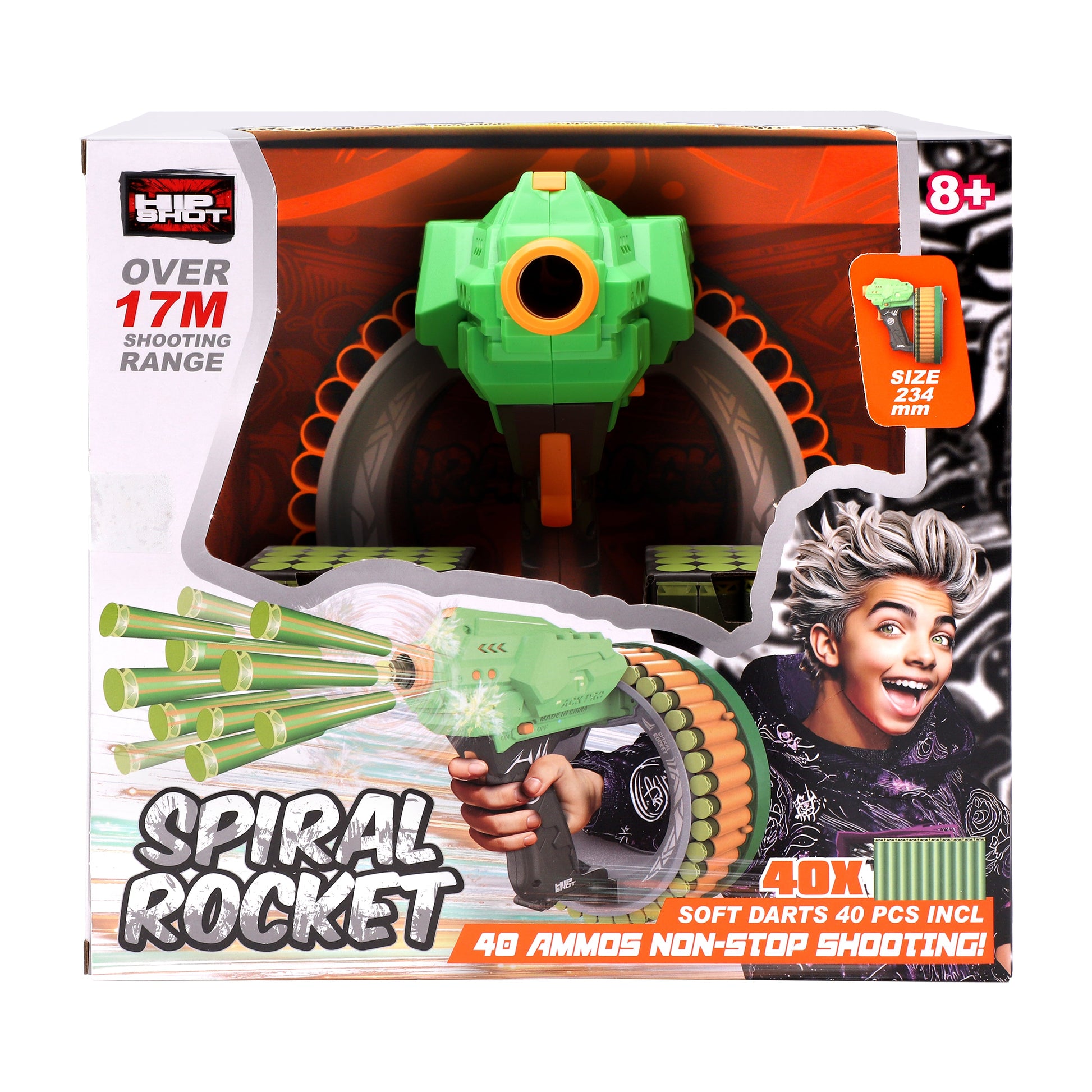 Hip Shot B/O Spiral Rocket with x40 Darts