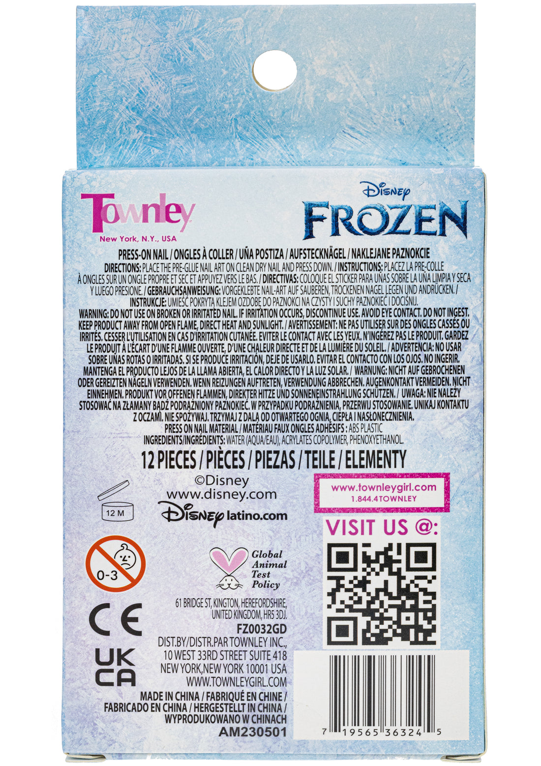 Disney Frozen Girls Press on Nails