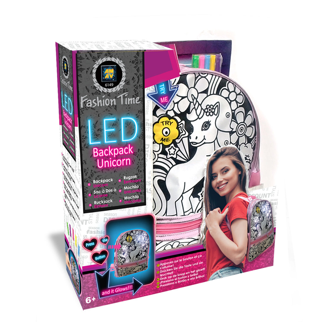 Fashion Time LED Backpack Unicorn