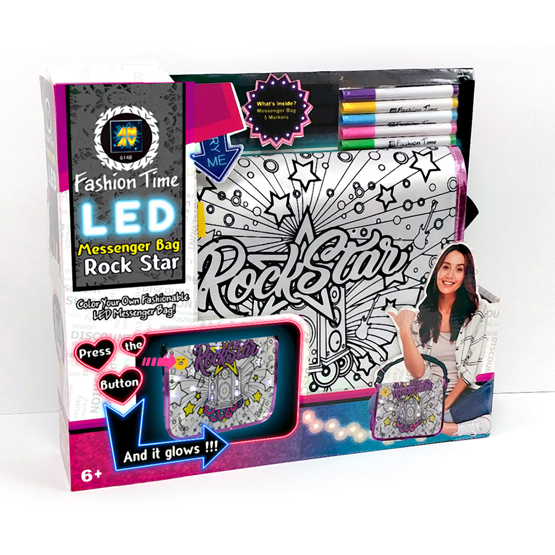 Fashion Time LED Messenger Bag Rock Star