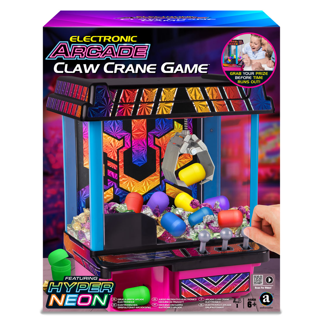 Electronic Arcade Claw Crane (Hyper Neon Series)