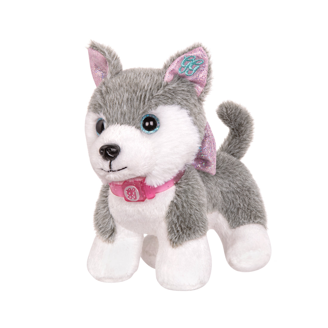 Glitter Girl Plush Husky Pet