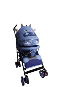 Baby Stroller, backrest with multible   positions, with adjustable 4 positions, blue color, W/big storage basket, W/break.