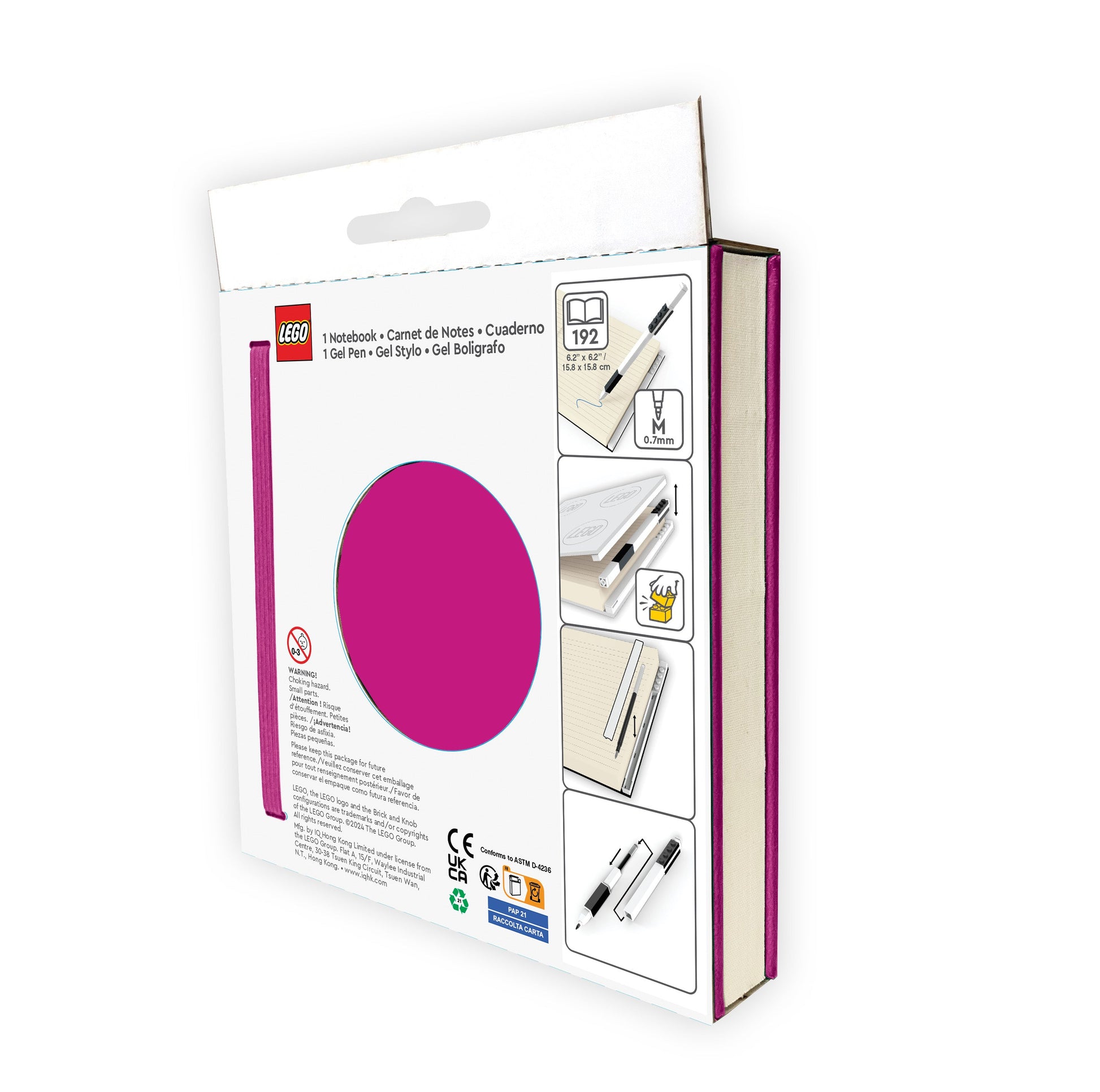 Lego IQ Locking Notebook w/ Gel Pen Violet
