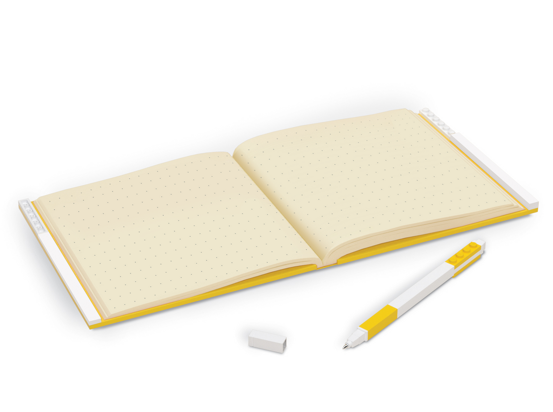 Lego IQ Locking Notebook w/ Gel Pen Yellow
