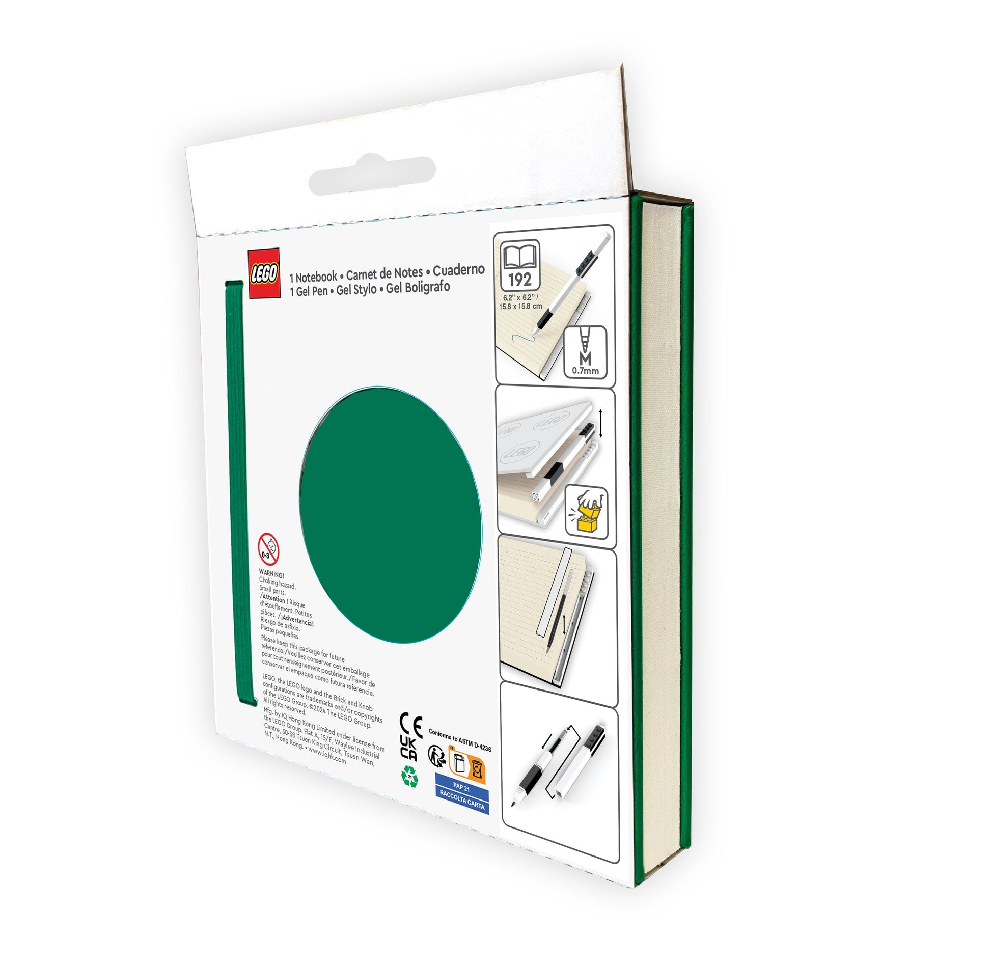 Lego IQ Locking Notebook w/ Gel Pen Green