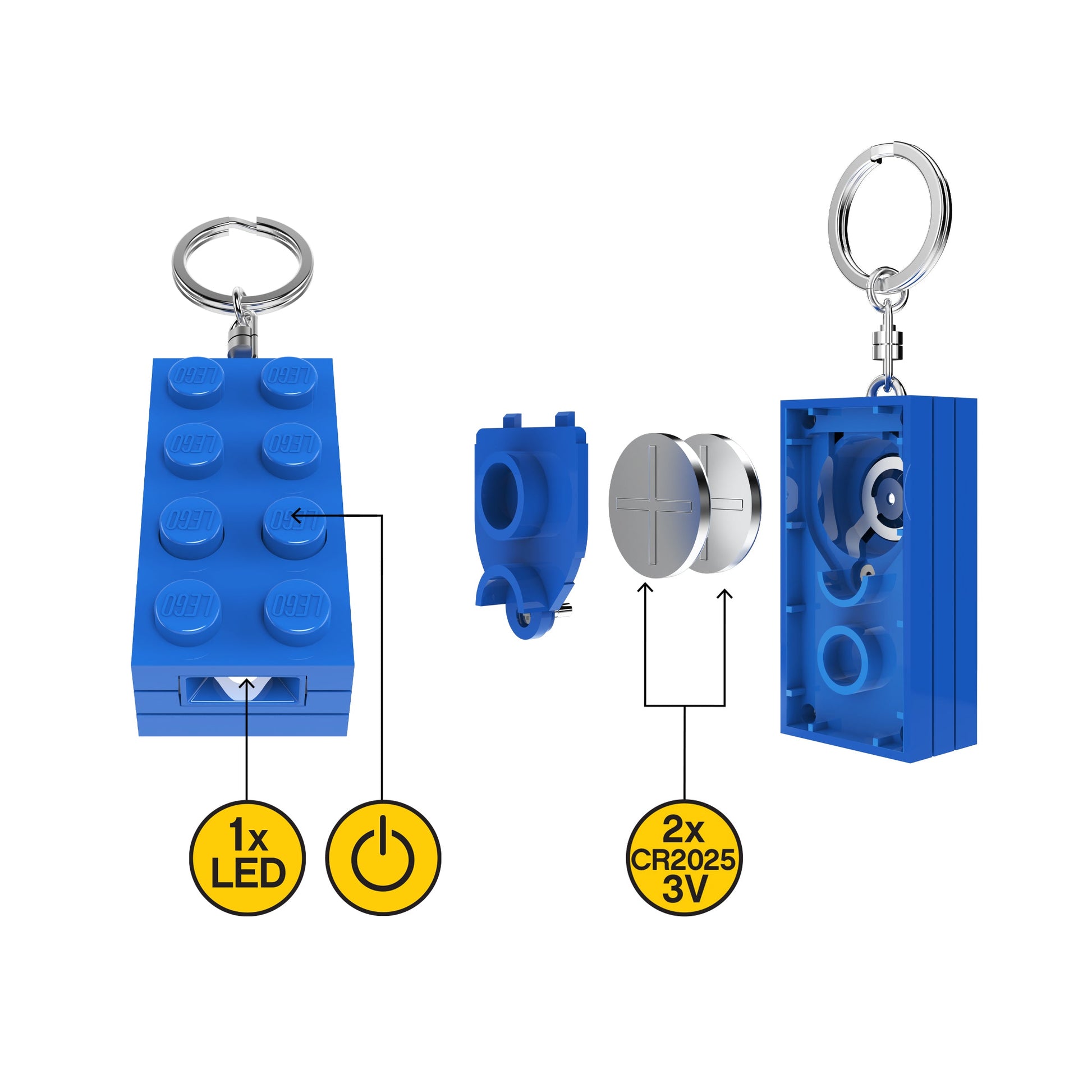 ليغو آي كيو ميني فيغرز كي تشين لايت 2x4  بريك (أزرق)
