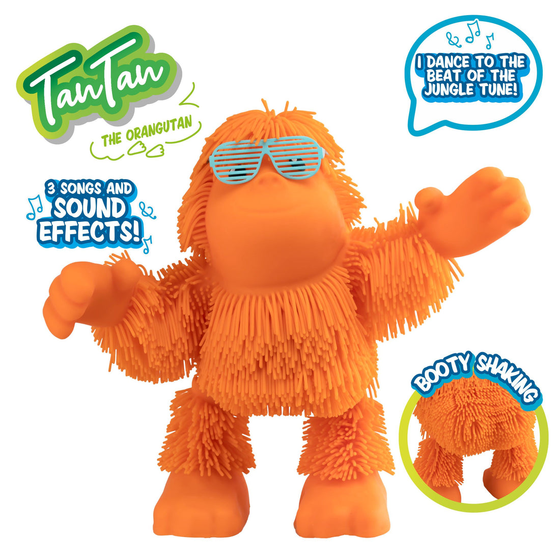 JIGGLY PETS  TAN-TAN THE ORANGUTAN - RUBERY DANCING ORANGUTAN