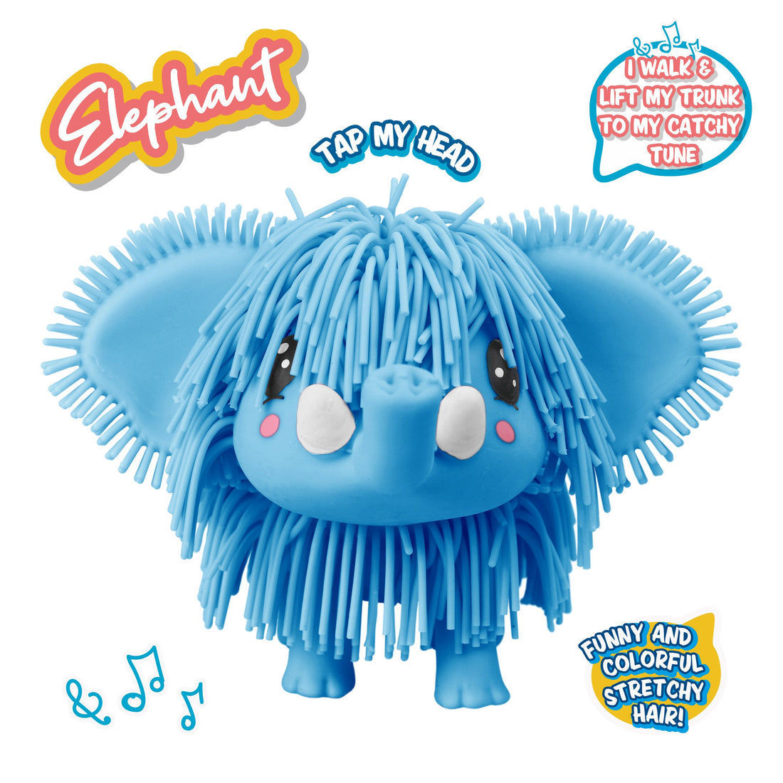 JIGGLY PETS RUBERY WALKING ELEPHANT