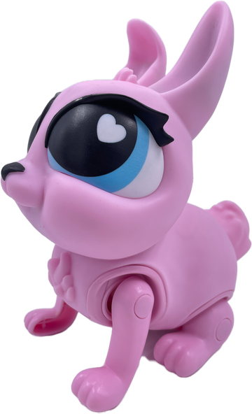 JIGGLY PETS - RUBBERY WALKING RABBIT "PIXIE" WITH SOUNDS