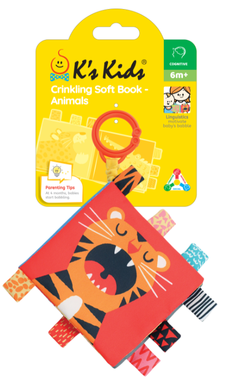 K's Kids Crinkling Soft Book-Animals