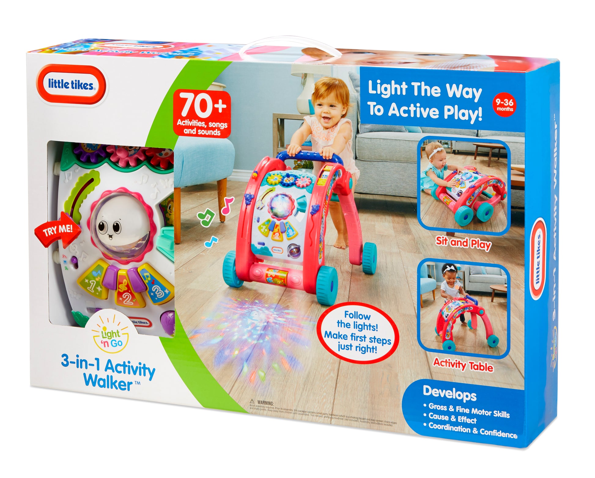 Little Tikes 3-in-1 Activity Walker (Pink)