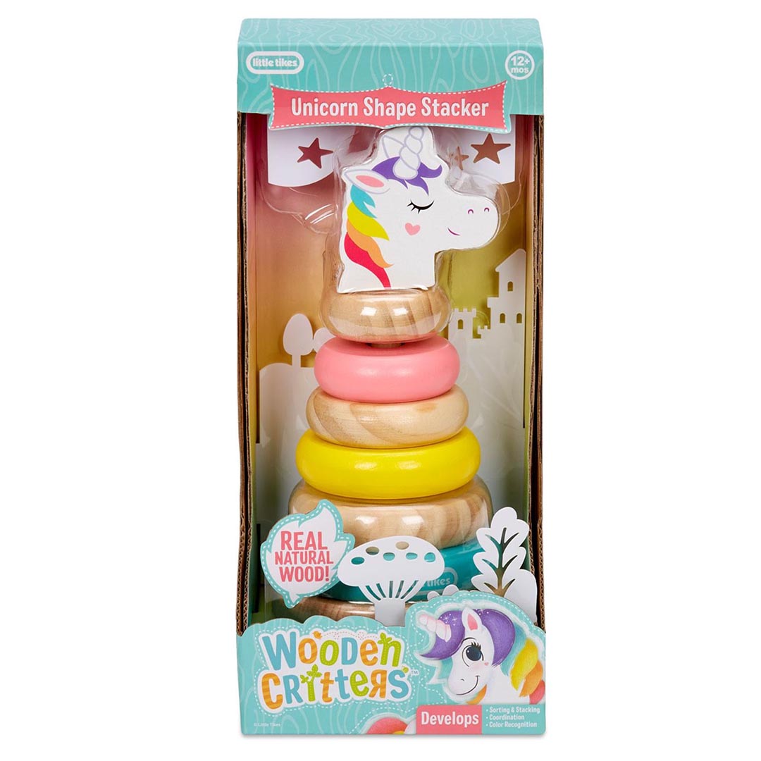 Little Tikes Wooden Critters Shape Stacker Unicorn