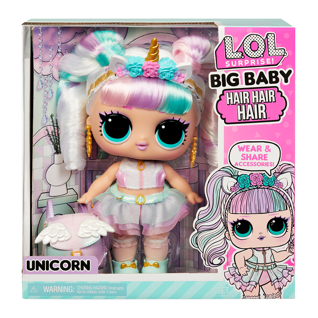 LOL Surprise Big Baby Hair Hair Hair Doll Unicorn