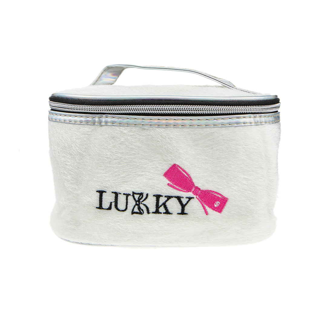 Lukky Big Plush Makeup Purse With Embroidery