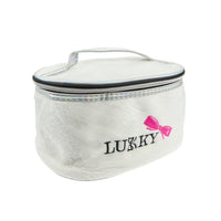 Lukky Big Plush Makeup Purse With Embroidery