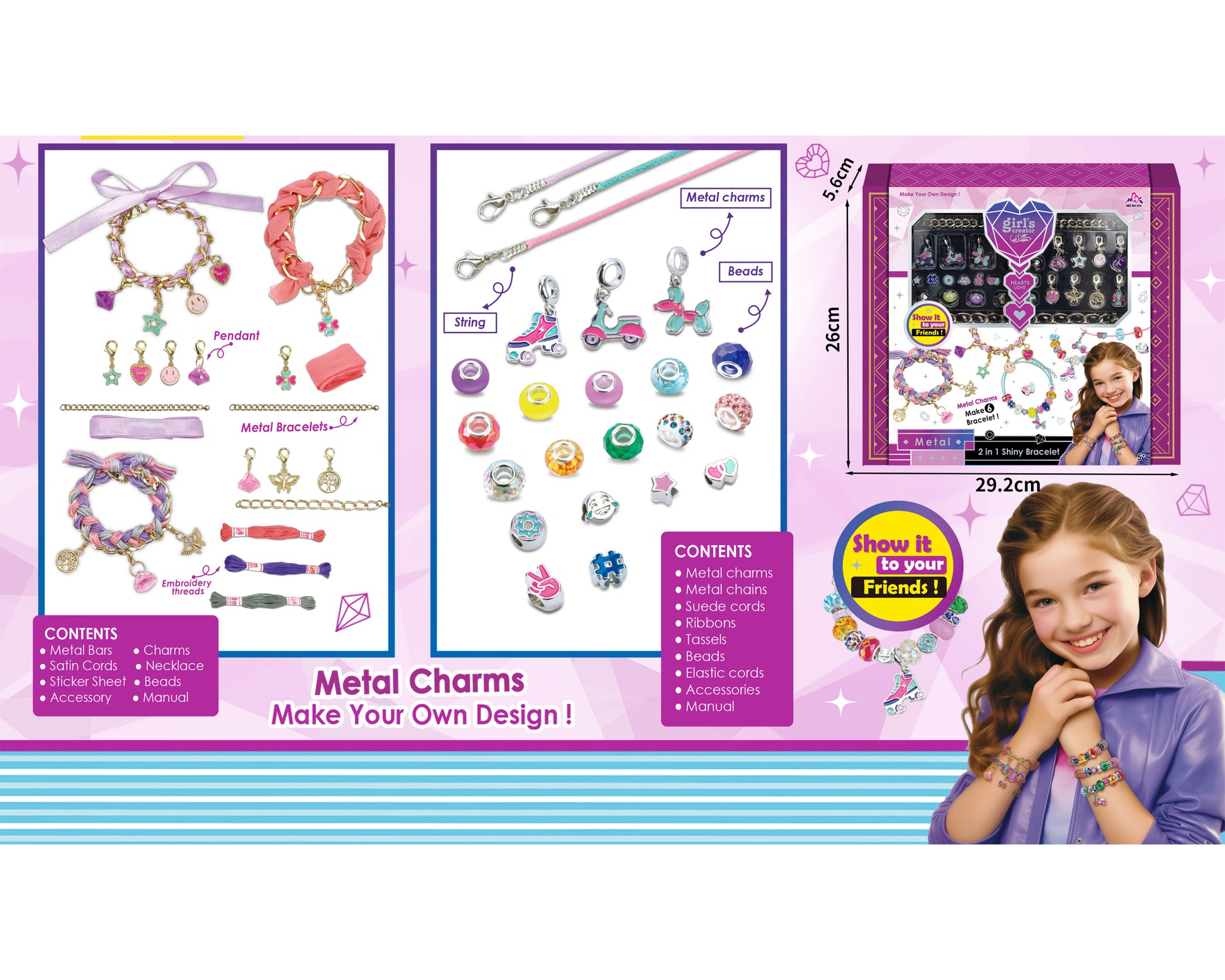 2 IN 1 SHINY BRACELET SET