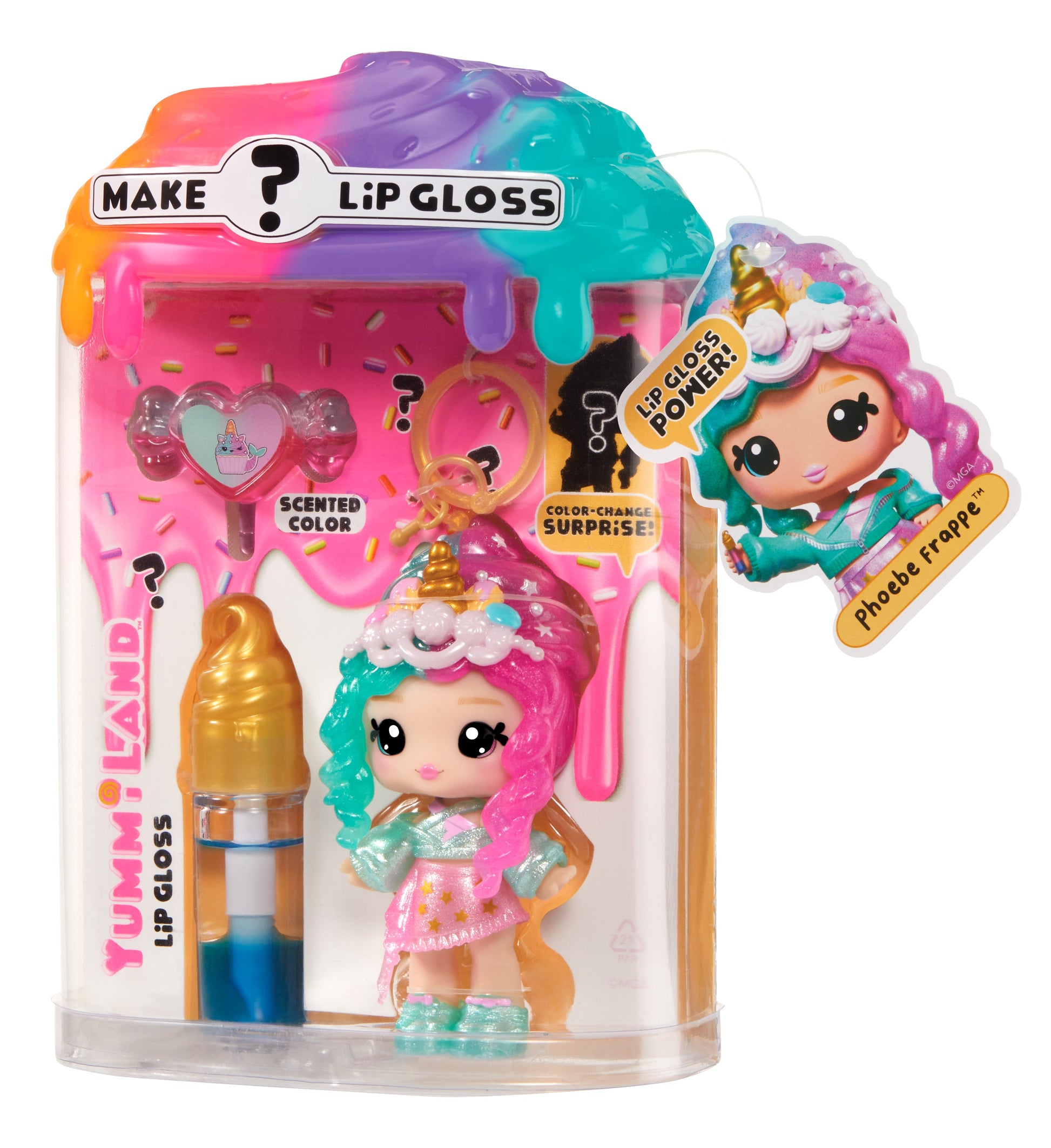Yummiland Lip Gloss Doll: Mystery Color Change - Phoebe Frappe