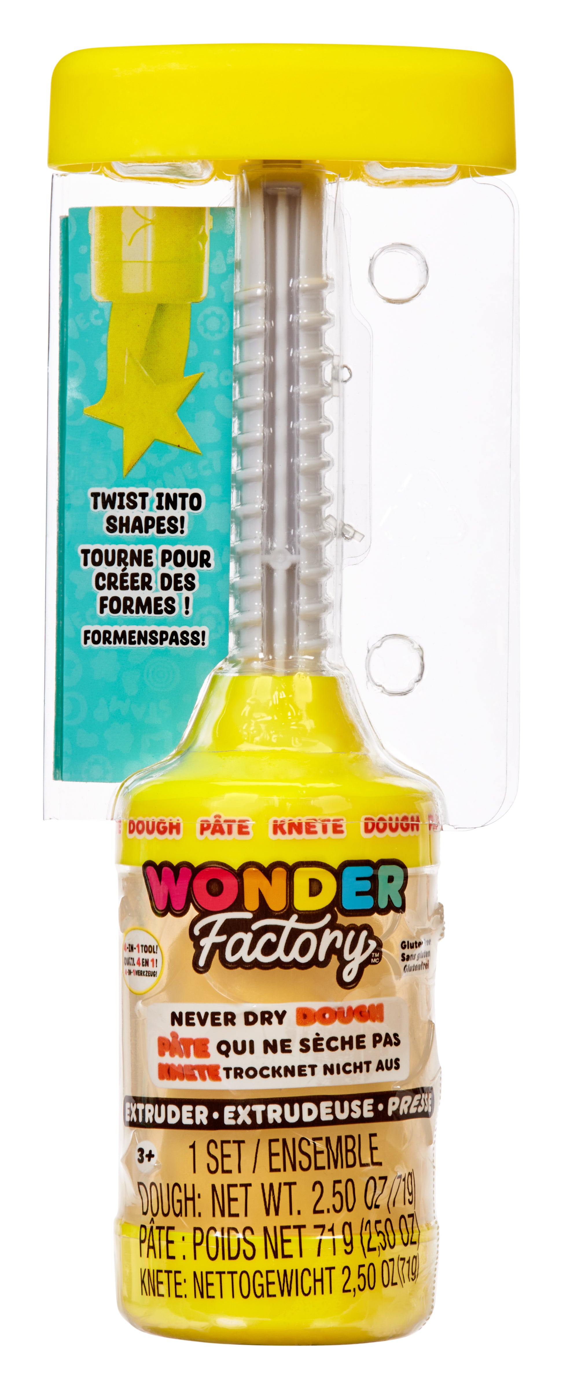 Wonder Factory Never Dry Dough Extruder - Yellow