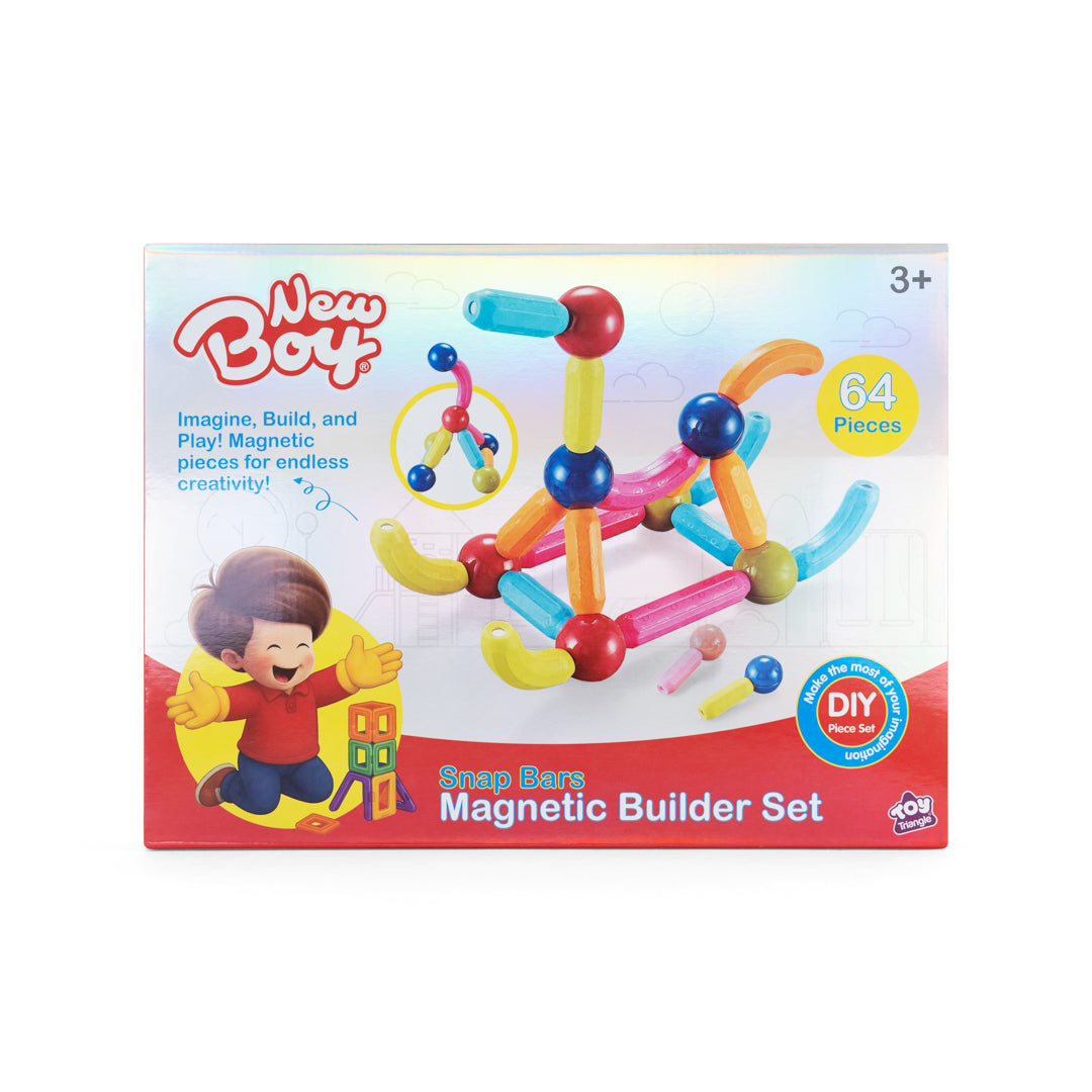 New Boy Snap Bars Magnetic Builder Set (64pcs)