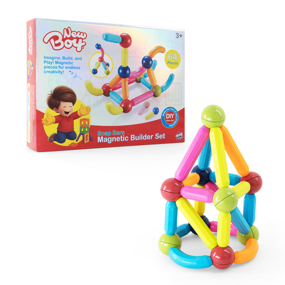 New Boy Snap Bars Magnetic Builder Set (64pcs)