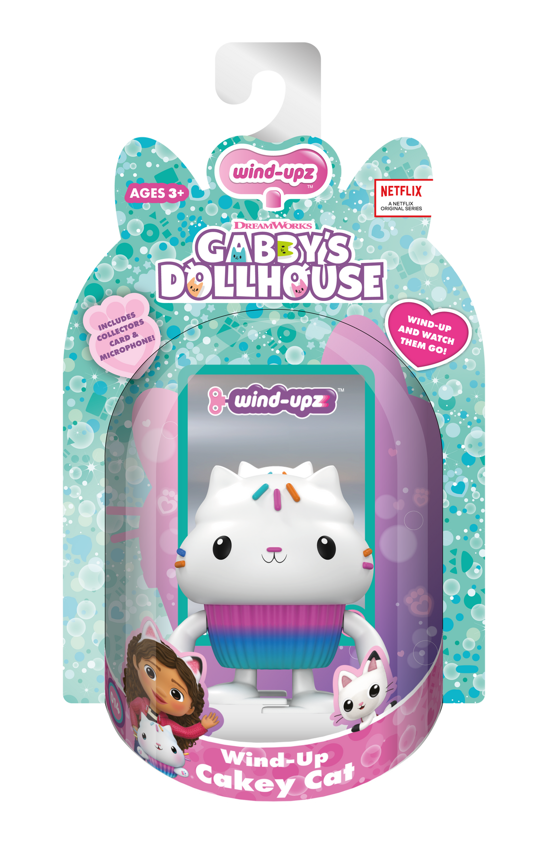 Wind Upz Cakey Cat with Tambourine