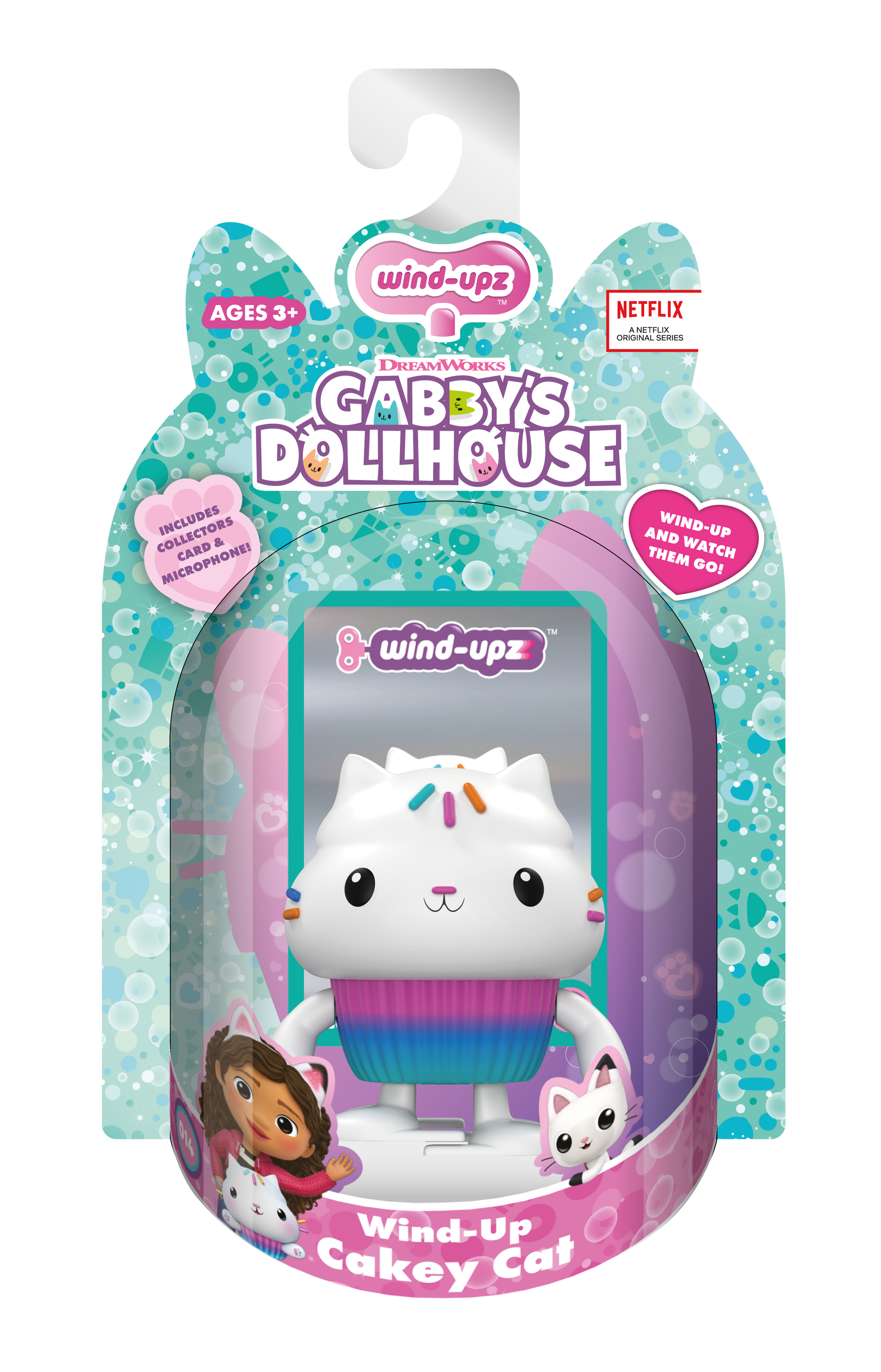 Wind Upz Cakey Cat with Tambourine