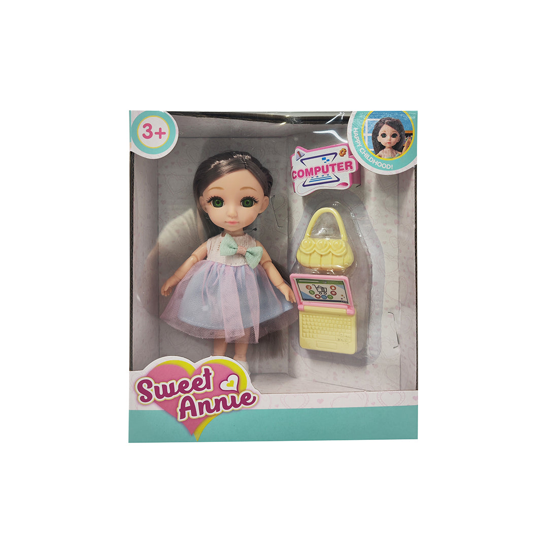 Sweet Annie 6" Doll With Laptop