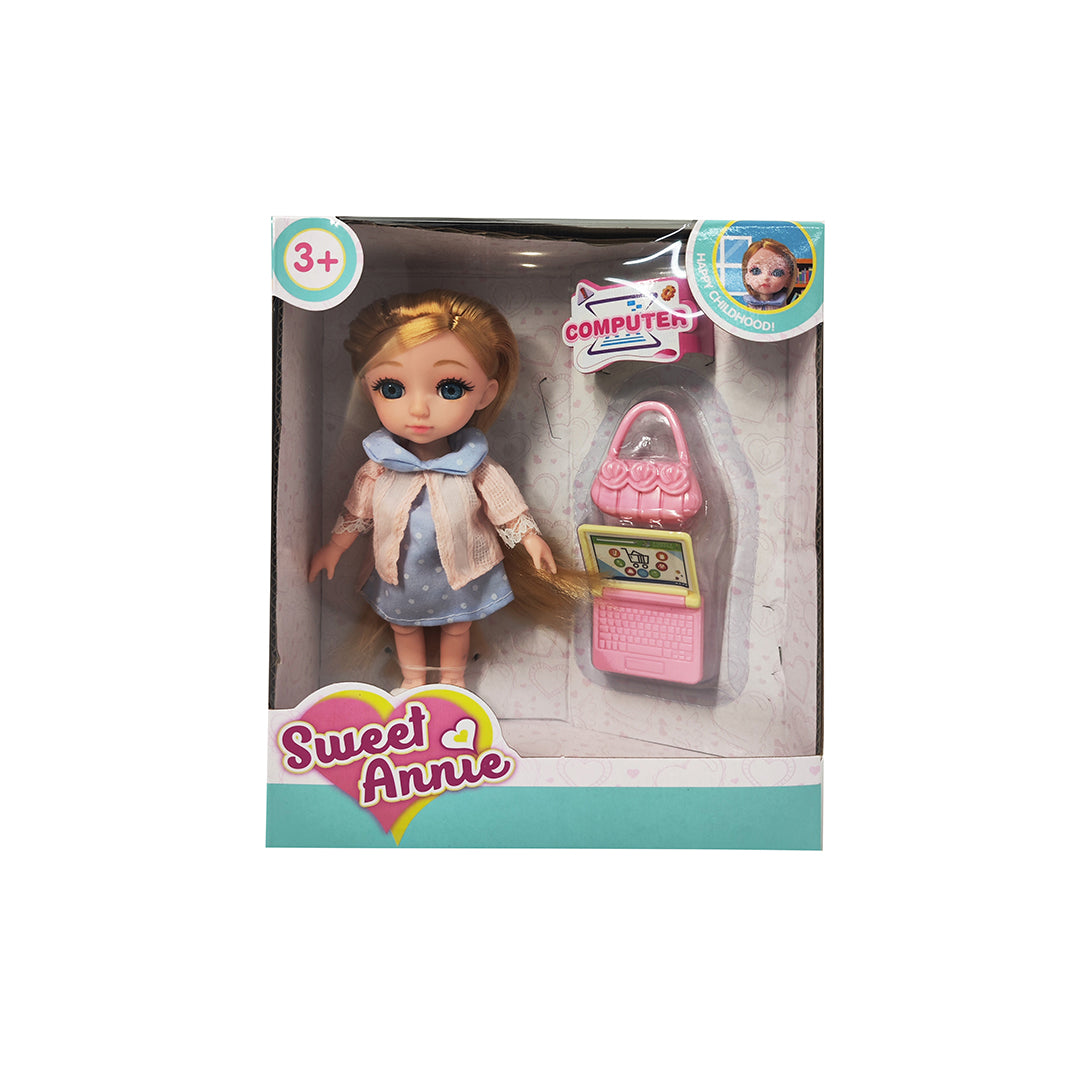 Sweet Annie 6" Doll With Laptop