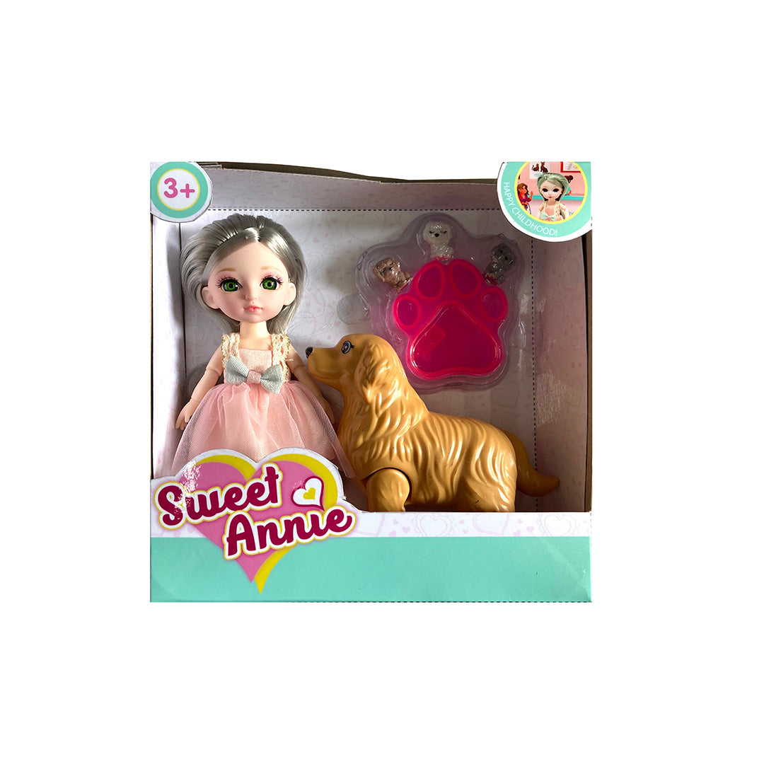 Sweet Annie 6" Doll With Pet