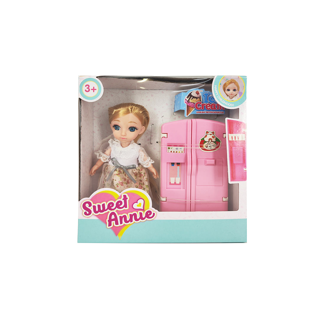 Sweet Annie 6" Doll With Refrigrator