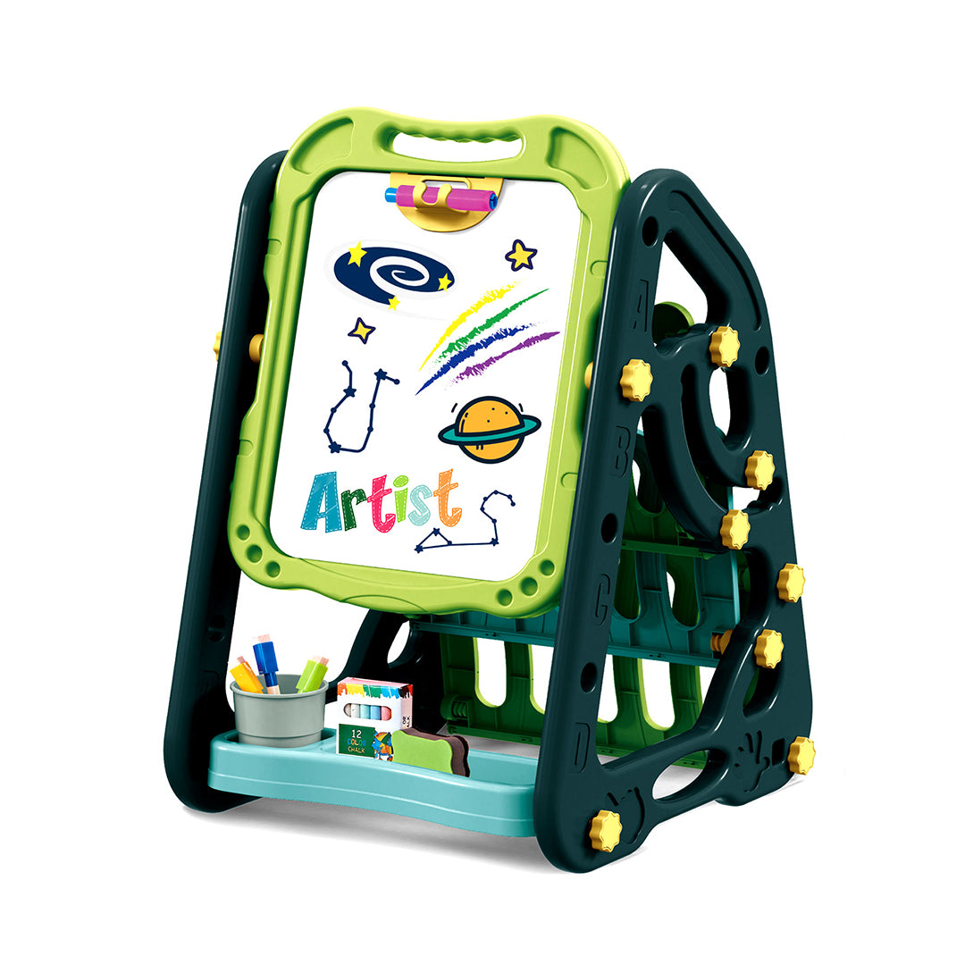 Double-side Drawing Board with Green Bookshelf