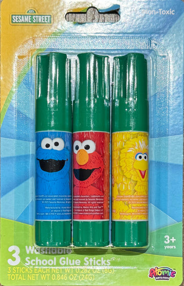 Sesame Street Washable School Glue Sticks