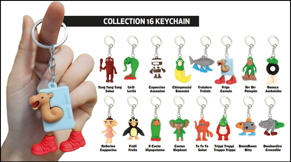 Universal Brainrot 3D Keychain