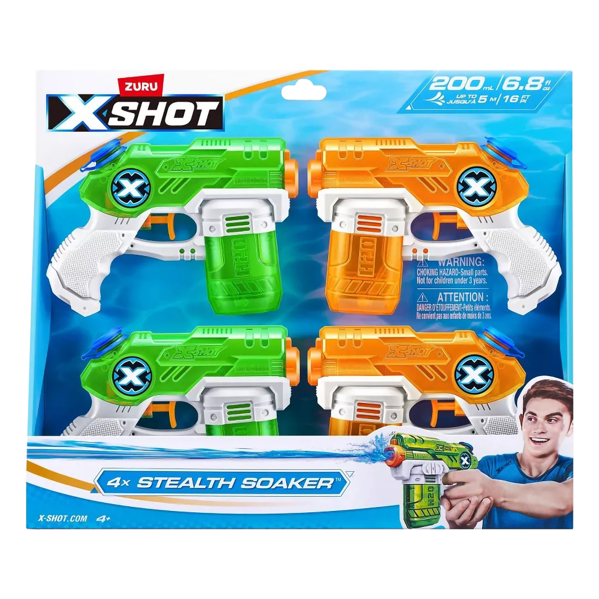 X-Shot Water Small Stealth Soaker 4 pack