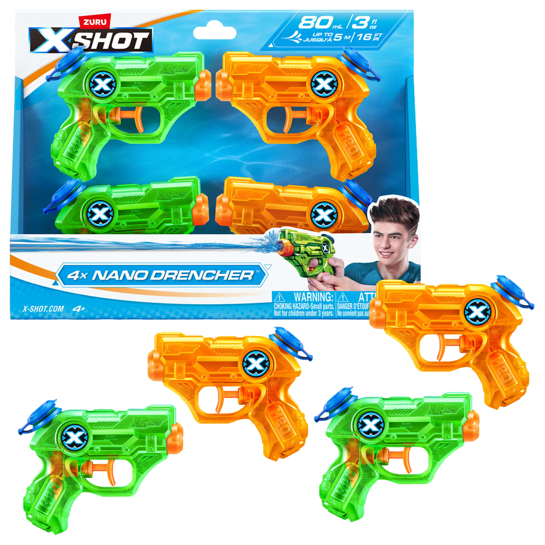 X-Shot Water Nano Drencher 4 pack