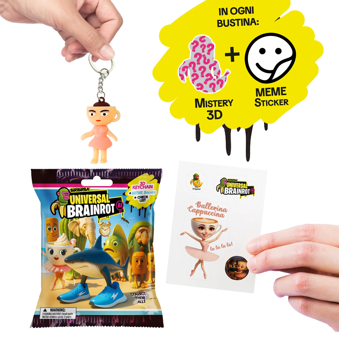 Universal Brainrot 3D Keychain